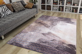 Conceptum Alfombra Fusion Chenille Marrón AL 235 de Poliéster 150 x 230 cm